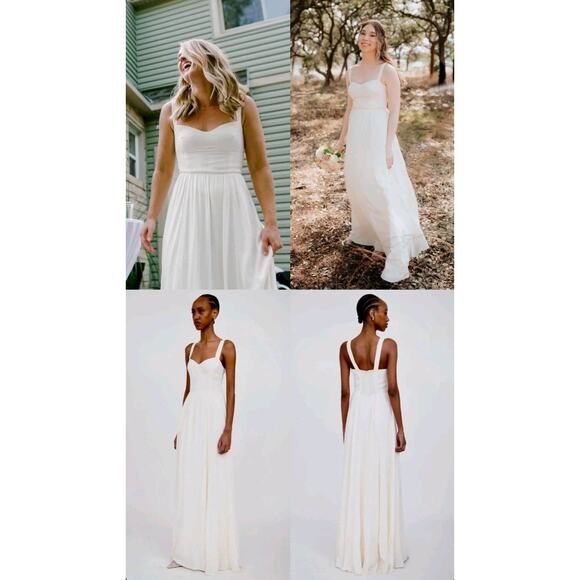 Reformation Hollyhock Ivory Cream Lecce Maxi Bride Bridal Gown Wedding Dress XS - Picture 11 of 16